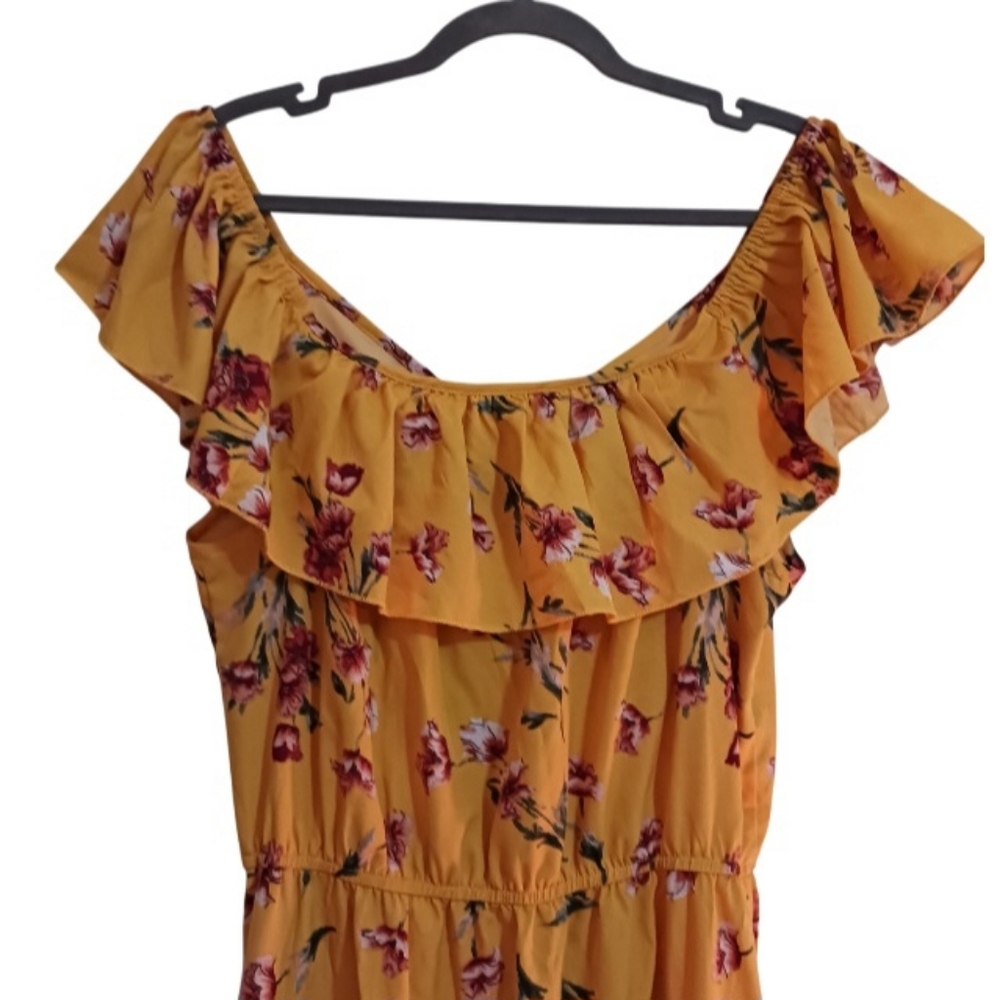 NEW Indulge Yellow Floral Dresse Size XL